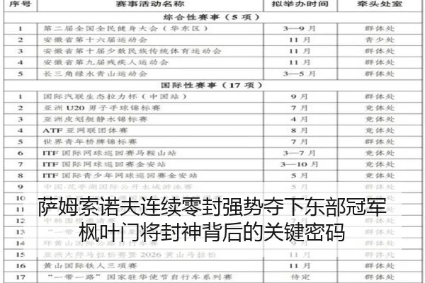 萨姆索诺夫连续零封强势夺下东部冠军 枫叶门将封神背后的关键密码
